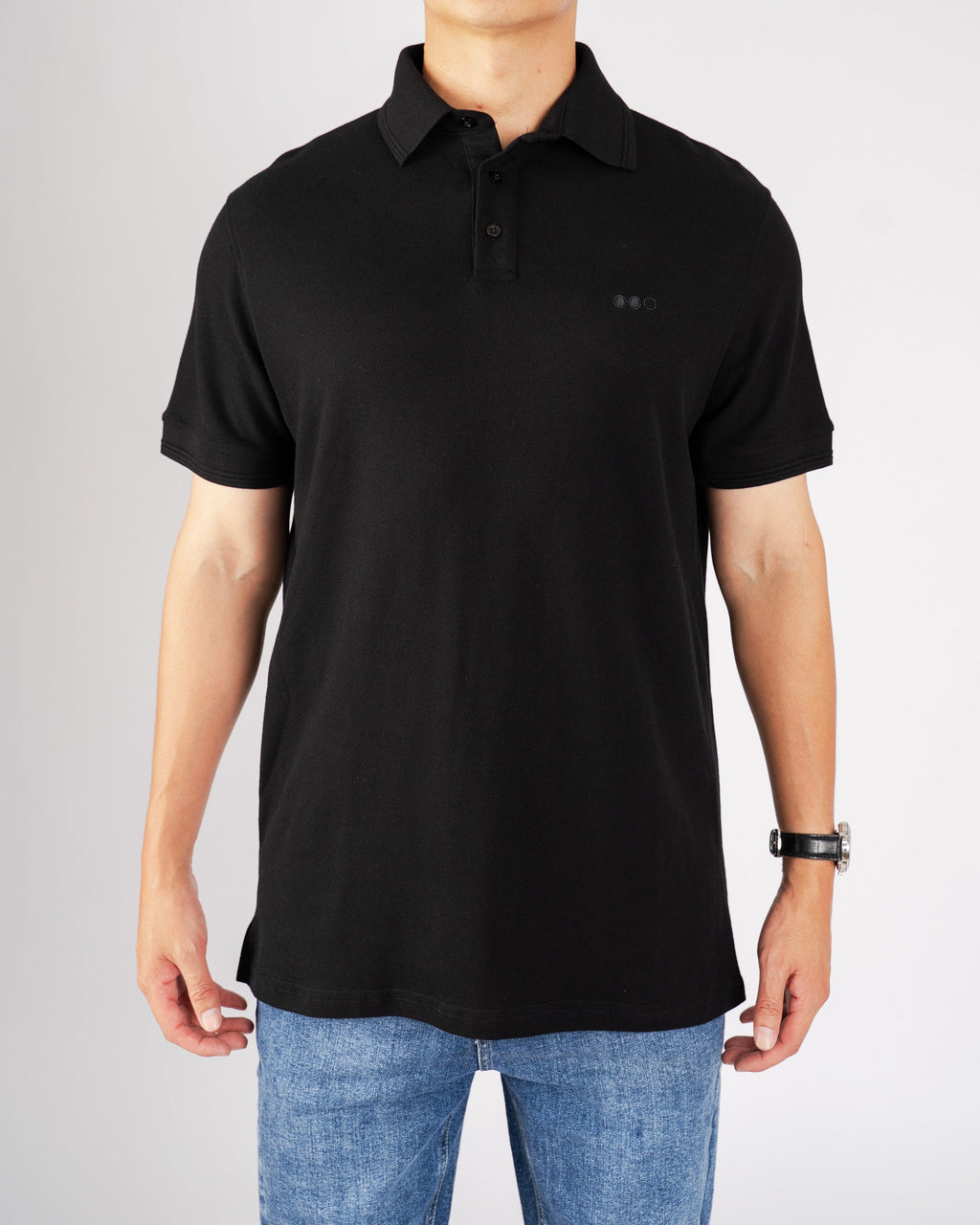 Polo Camisero Slim Negro