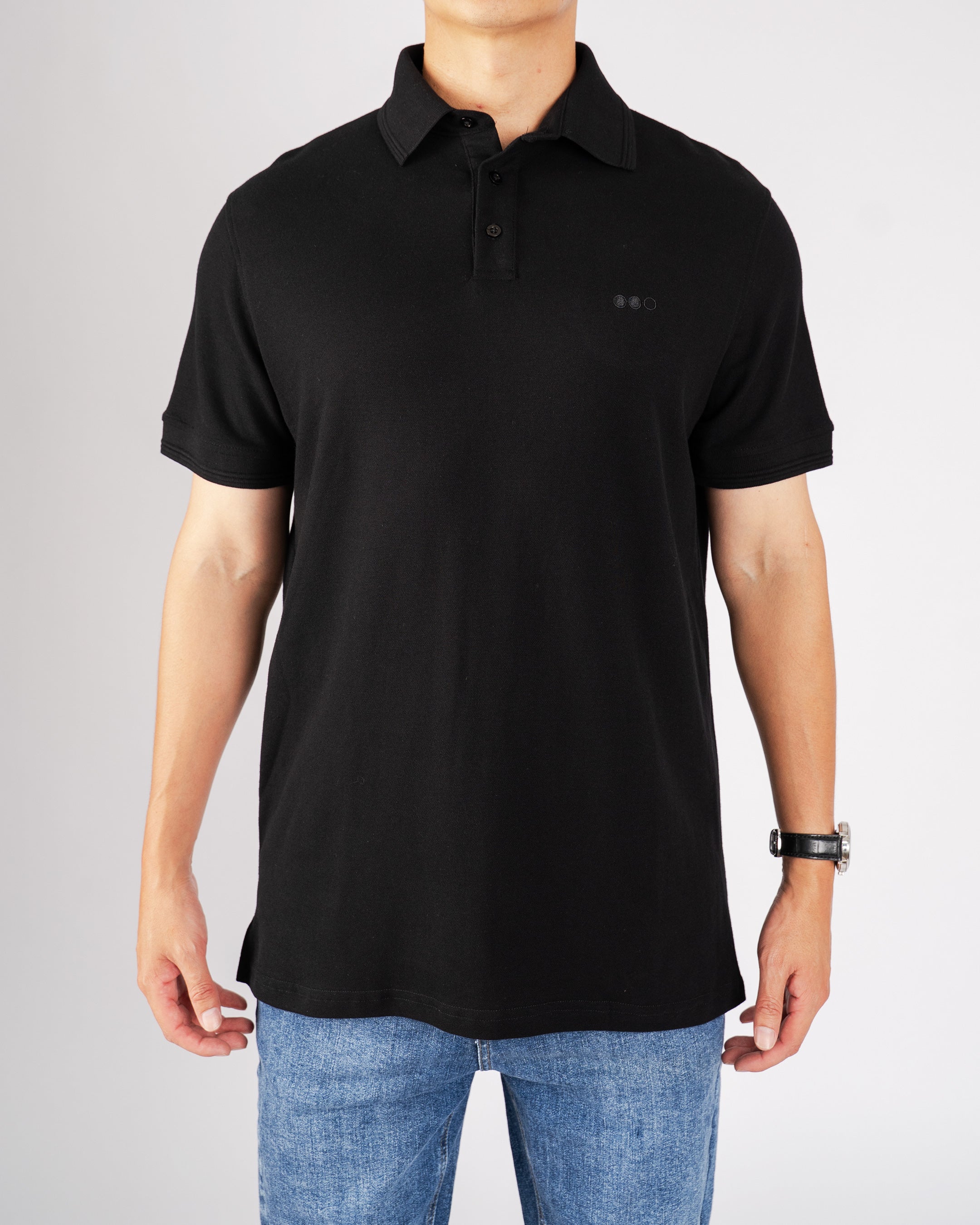 Polo Camisero Slim Negro