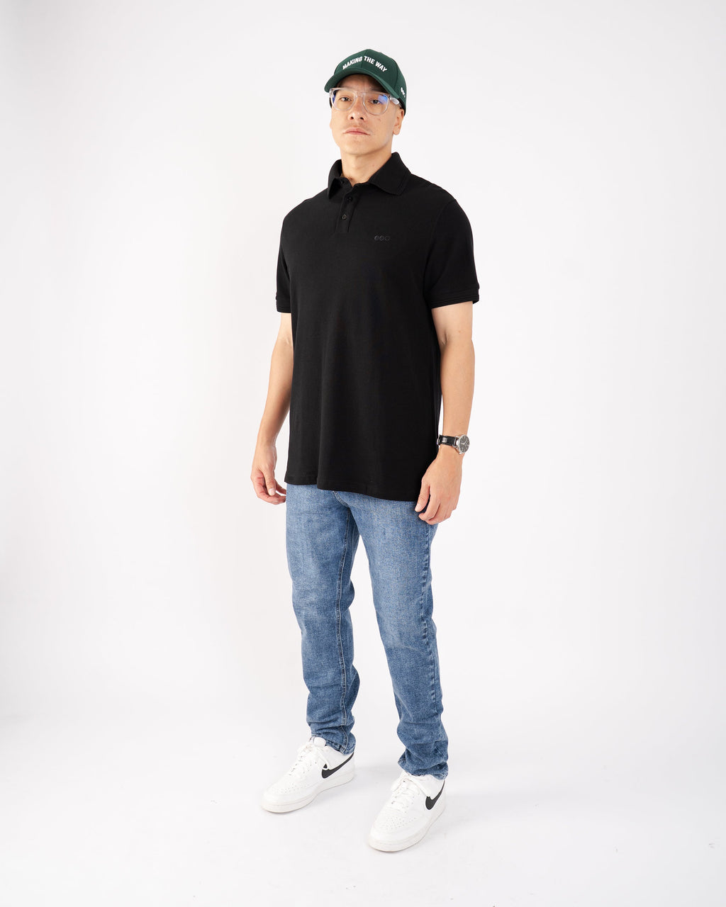 Polo Camisero Slim Negro