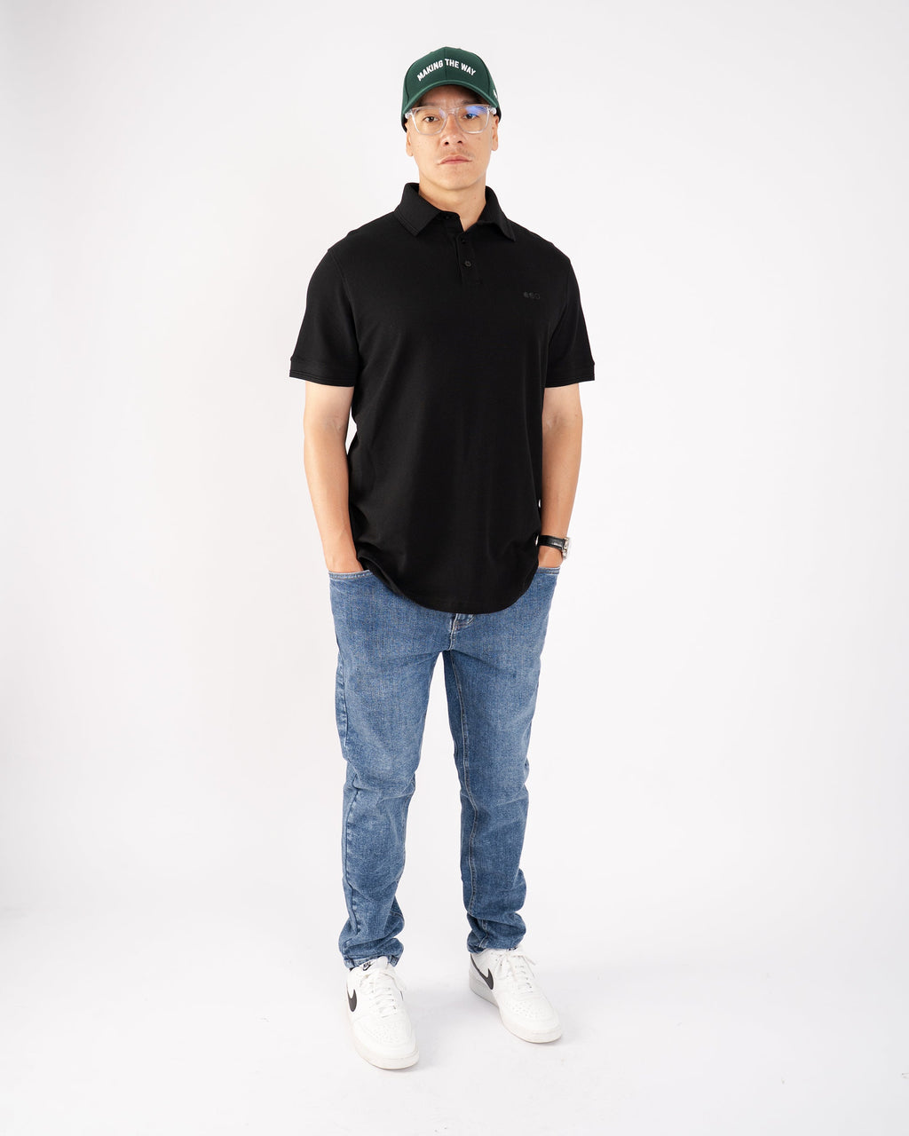 Polo Camisero Slim Negro