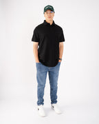 Polo Camisero Slim Negro