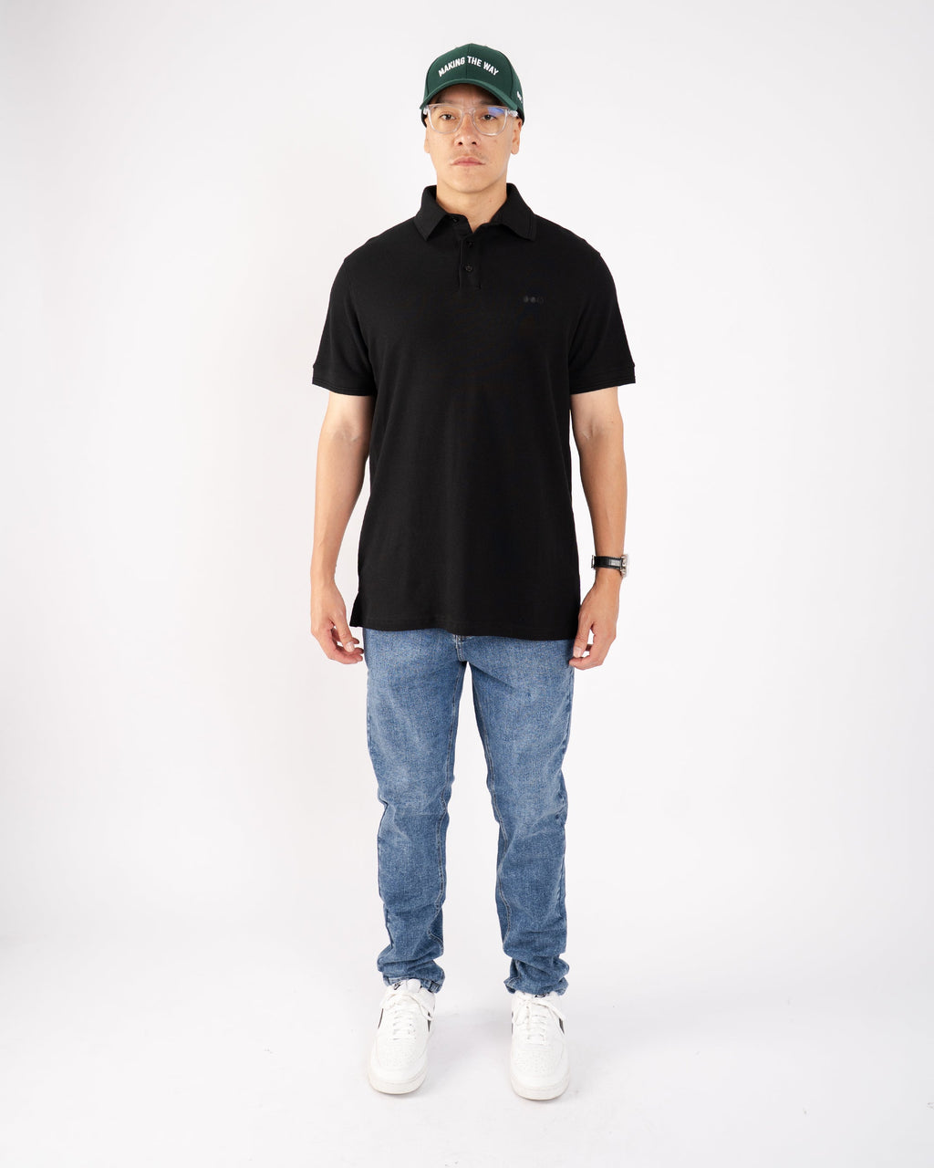 Polo Camisero Slim Negro
