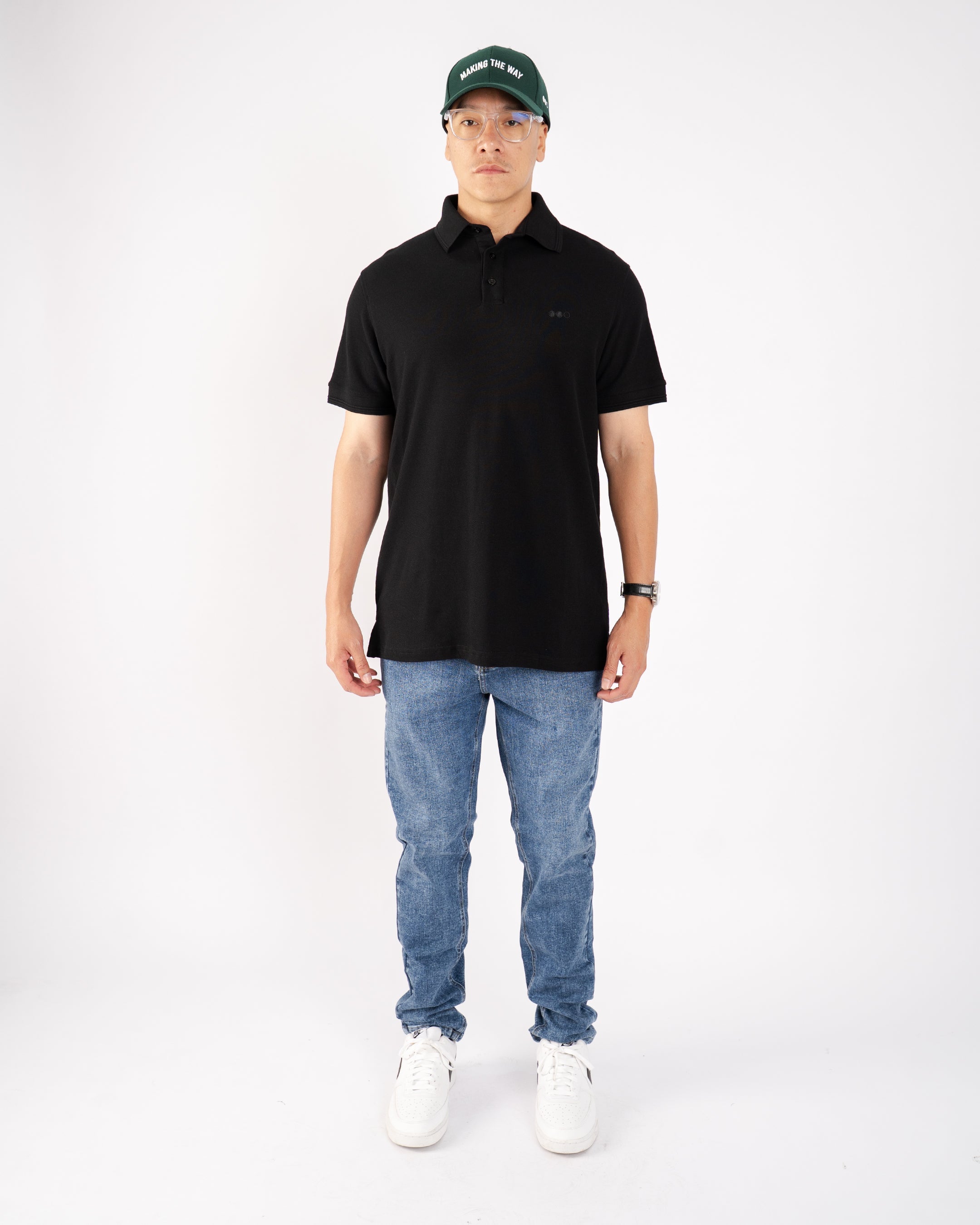 Polo Camisero Slim Negro