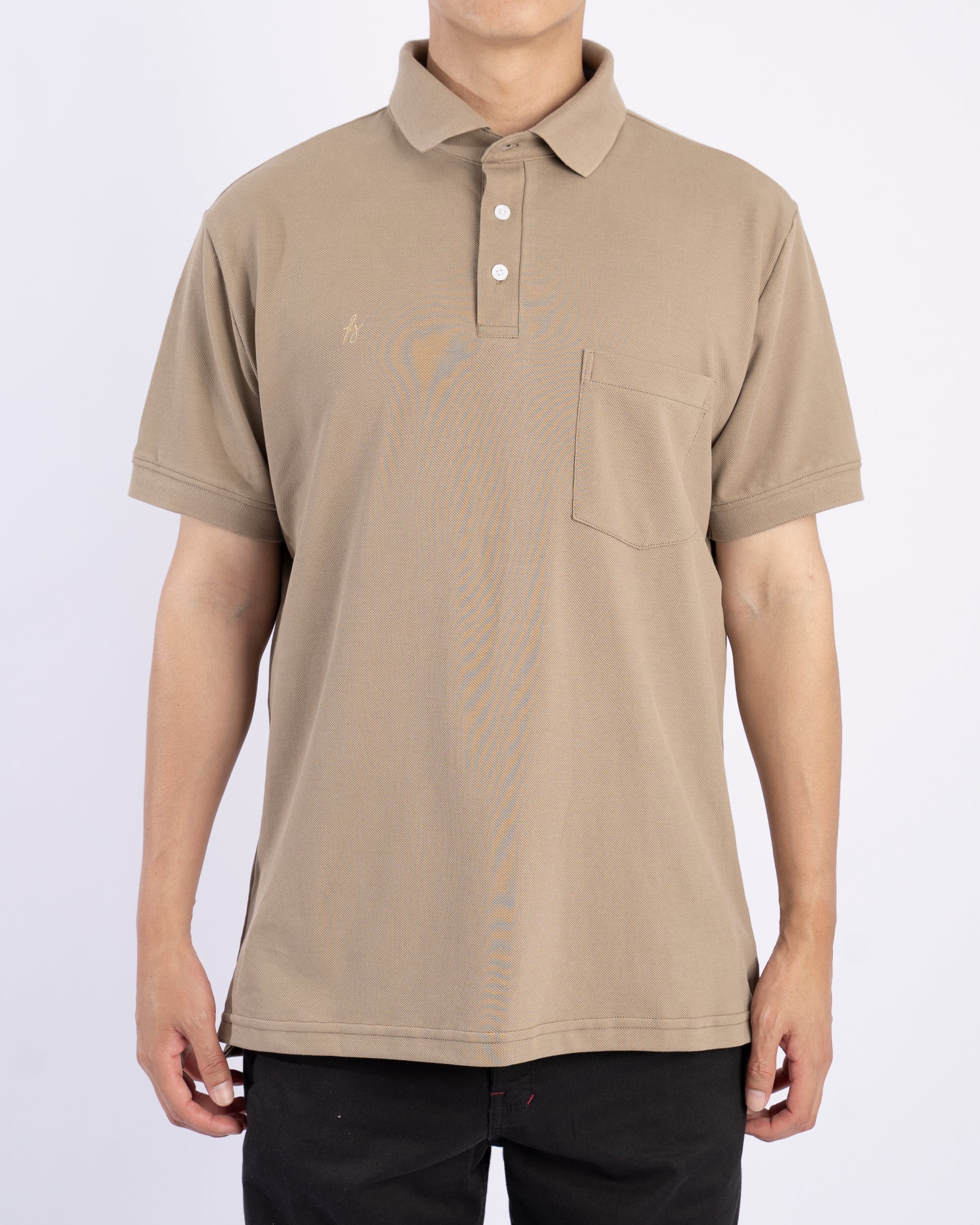 Polo Camisero Regular Marrón Claro