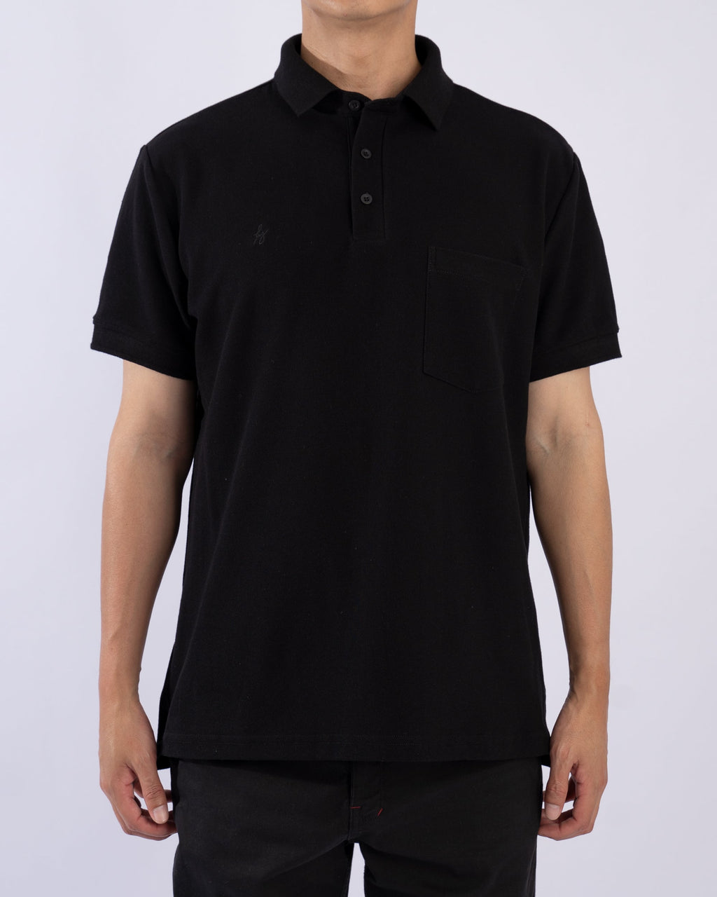 Polo Camisero Regular Negro