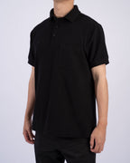 Polo Camisero Regular Negro